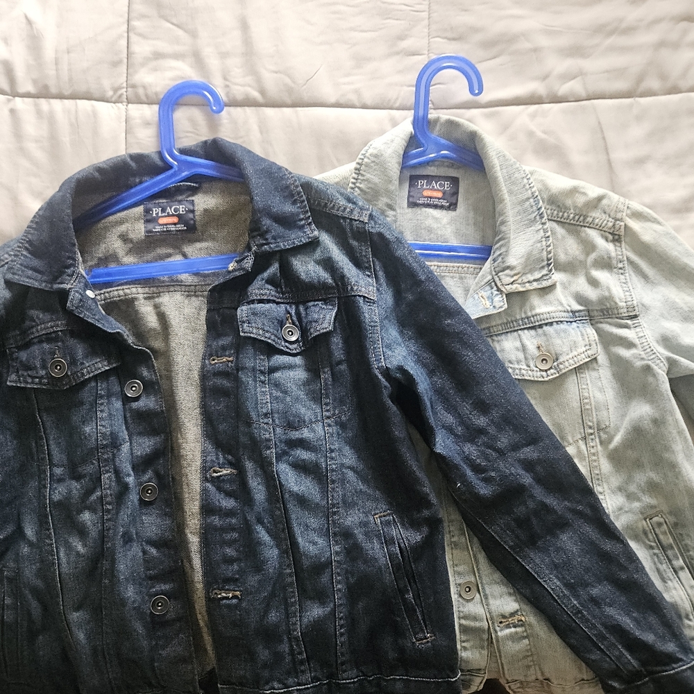Children's Place Denim Jackets in Dark and Light Wash